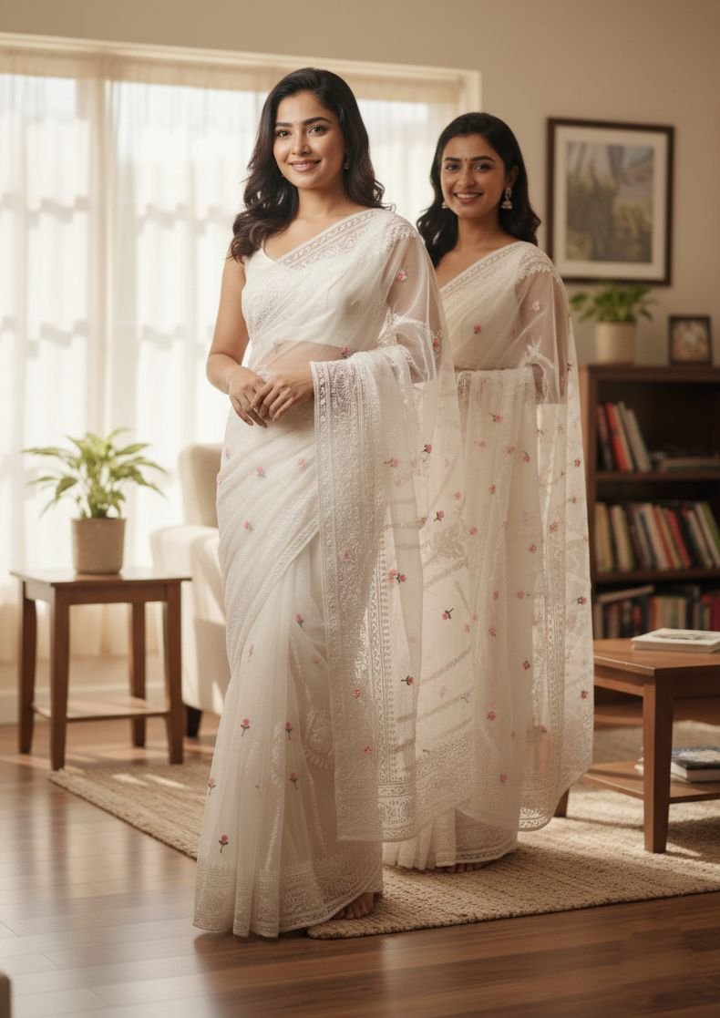 ক্লাসিক অরগাঞ্জা শাড়ি